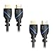 12ft (3.6M) High Speed HDMI Cable Male to Male with Ethernet Black (12 Feet/3.6 Meters) Supports 4K 30Hz, 3D, 1080p and Audio Return CNE570389 (2 Pack)