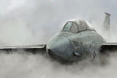 Startonight Glass Wall Art Acrylic Decor Plane Smoke, 5 Stars Gift 23.62 X 35.43 Inch 100% Original Artwork the Ultimate Wall Art