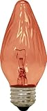 GE Lighting 75339 Amber 25-Watt, 120-Lumen Flame Tip Light Bulb with Medium Base, 8-Pack