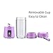 Electric USB Juicer Blender Portable Juicer Cup 380ml Water Bottle Juicer Machine with 6 Blades, 2000mAh Rechargable Battery (Purple)