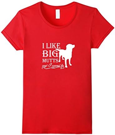 Women's ShirtWerks I Like Big MUTTS and I cannot Lie T-Shirt Small Red