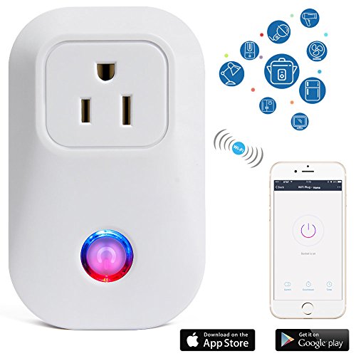DEKINMAX WiFi Smart Plug Outlet,Compatible with Alexa Echo,Wireless Energy Monitoring Socket with Timing Function,Remote Control Light Switch,Control Your Devices from Anywhere , No Hub Required
