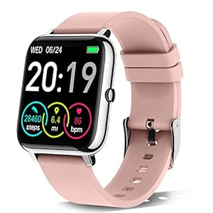 Rinsmola Smart Watch for Women Men, Fitness Watch 1.4" Full Touch Screen, Fitness Tracker with Heart Rate Sleep Monitor Step Calorie Counter, IP67 Waterproof Smartwatch for iPhone Android Phone