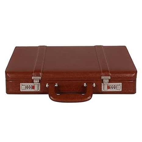 OBANI Faux Leather Briefcase Tan