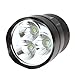 SecurityIng Super Bright 1800 Lumens 3 LEDs Flashlight Extensible Powerful Lighting Torch (18650 Rechargeable Battery Not Included)