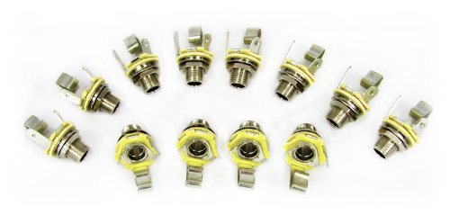 12-pack Neutrik Long-shaft 1/4-inch Mono Guitar and Audio Jacks