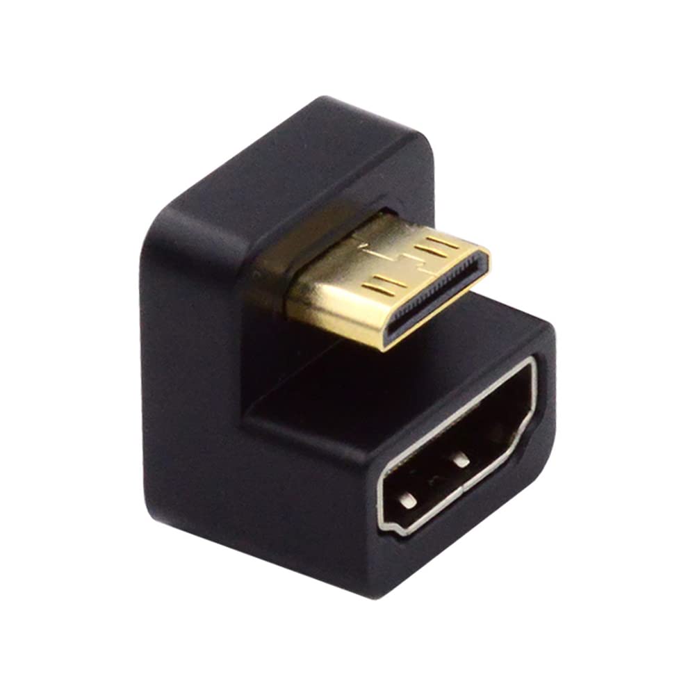NFHK 360 Degree Up Opposite U Shape Back Angled Mini HDMI 1.4 Male to HDMI Female Extension Adapter Converter — image 1