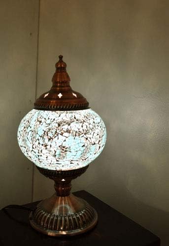 Amazon 間接照明 スタンドライト モザイクガラスのアラビアンランプ ターコイズブルー アジアン照明 インド おしゃれ テーブルスタンド 卓上 エスニック Yayapapus ヤヤパプス テーブルランプ 通販