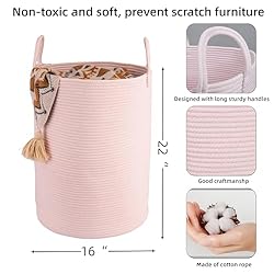 XUANGUO Cotton Rope Laundry Basket Hamper for
