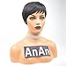 Yviann 100% Human Hair Wigs Short Straight Black wigs Pixie Cut Wigs for Black Women 1B Color.