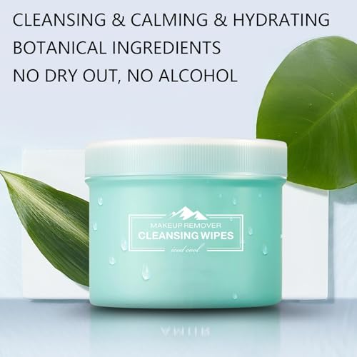 200Pcs Pre-Moistened Face Makeup Remover Wipes, All-In-One Facial Cleansing & Hydrating, No-rinse Makeup Remover Wipes, Alcohol-Free, Gentle Formula for Sensitive Skin, Quick & Easy Makeup Removal