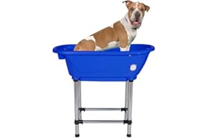 FLYING PIG GROOMING Flying Pig™ Pet Dog Cat Portable Bath Tub (Royal, 37.5"x19.5"x35.5")