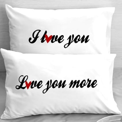 Amazon Com I Love You Love You More Pillow Cases For