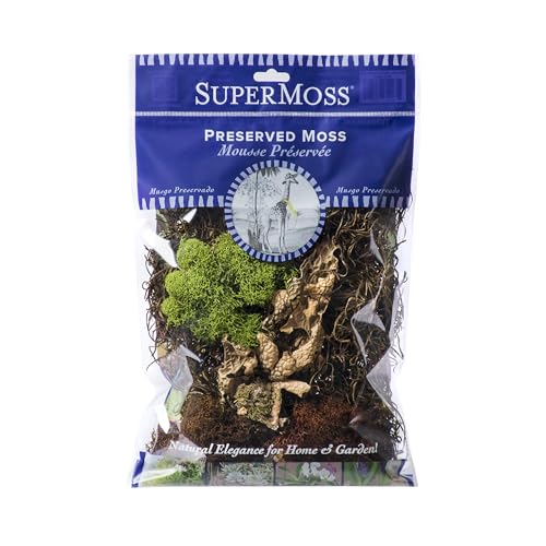 SuperMoss (23303) Moss Mix – Premium Decorative Moss for Crafts, Terrariums, We…