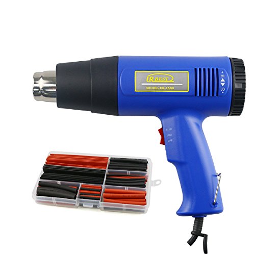 URBEST Heat Gun Fast Heating Hot Air Blower with 150Pcs 8 Various Heat Shrink Tubing