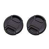 IMZ Lens Cap Bundle - 2 x 77MM Front Lens Filter Snap On Pinch Cap Protector Cover For DSLR SLR Camera Lens