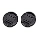 IMZ Lens Cap Bundle - 2 x 77MM Front Lens Filter Snap On Pinch Cap Protector Cover For DSLR SLR Camera Lens