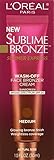 L'Oreal Paris Sublime Bronze Summer Express Wash-Off Face Bronzer Cream, Medium, 1 oz Pack of 2