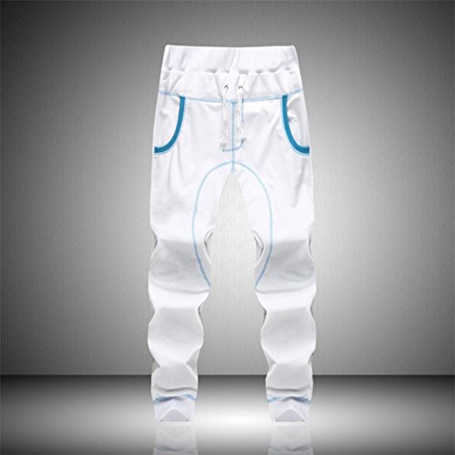 Men Sport Pants,Sunfei Mens Casual Jogger Dance Sportwear Baggy Harem Pants Slacks Trousers Sweatpants (White, XL)