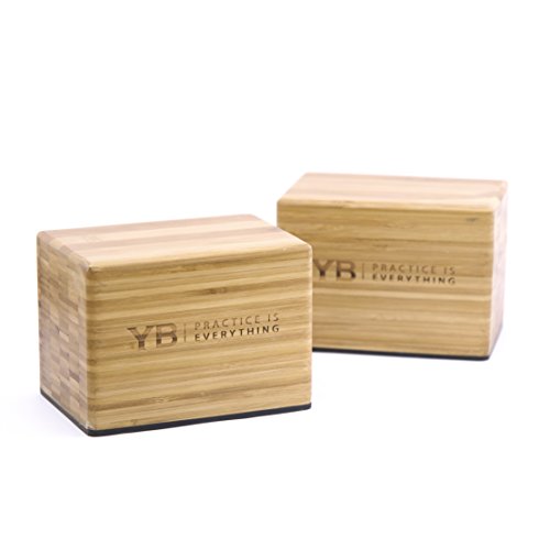 YOGABODY Bamboo Handstand Blocks with Non-Slip Rubber Bottoms, Yoga, Movement and Gymnastics Training with PDF Pose Chart