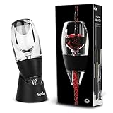 Hotder Wine Aerator Decanter with Base for Red Wine Christmas Gift,Black