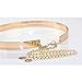 LABANCA Women's Metal Chain Dress Decorated Skinny Waist Belt Color Gold Width 2CM