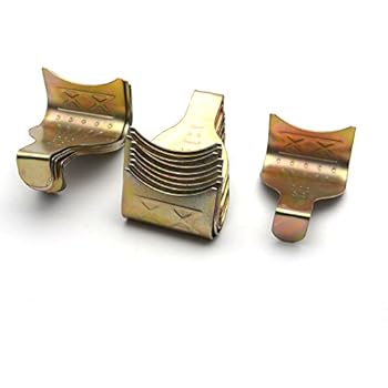 Antrader Moulding Hanging Hooks Picture Photo Frame Rail Hangers Brass Tone Hooks Pack of 24