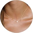 Hayopi Initial Necklaces for Women,Dainty Gold Plated Letter Necklace Name Personalized Monogram Pendant Necklace Simple Cute Initial Necklace Choker Necklace for Women Trendy Gold Jewelry Gifts
