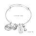 Luvalti “I Can” Bangle Pendant Bracelet - Best Motivational Gift - Weight Plate Barbell Dumbbell Pendant Bracelet