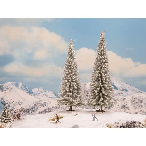 Noch Snowy Fir Trees 2 pieces, 18 und 20 cm High