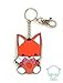 Bellzi Foxxi The Cute Orange Fox Keychain - Strong Flexible Polyester Keychain - Includes Keyring with Extra Clip - Cute Unique Animal Novelty Keychain for Kids and Adults