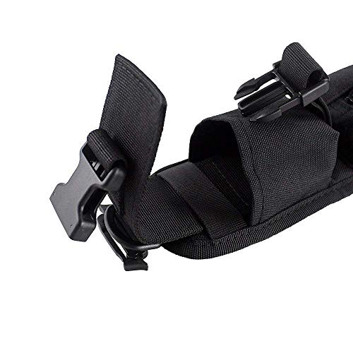 LIVIQILY Two Colors Tactical Molle Accessory Pouch Backpack Shoulder Strap Bag Hunting Tools Pouch (Black)