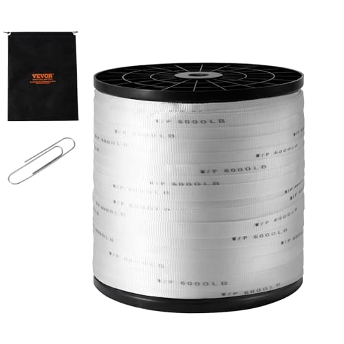 VEVOR Polyester Pull Tape, 1" x 2103' Mule Tape Flat Rope, 6000 lbf Tensile Cap…