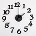 Kungfu Mall DIY Design Art Foam Sponge Digit Wall Clock Black
