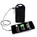 EasyPower 5,000mAh Dual USB Compact Solar Power Bank - 5V Solar Panel Powered Portable Phone Battery Charger for Cell Phones iPhone, Android Compatible, Ultra Bright LED Flashlight, 100% Waterproof