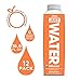 JUST Water Infused - Organic Fruit Flavored Spring Water - Eco-Friendly Boxed Bottled Water - Zero Sugar, Artificial Flavors, or Sweeteners, 8.0 Alkaline pH - Tangerine, 16.9 fl oz (Pack of 12)