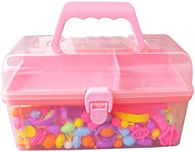 Creatiburg Pop Beads Kits 550 Pcs with a Nice Storage Gift Box, Creative DIY Jewelry Making Kit, Hairband Bracelet Necklace Earrings Bracelets Rings, Ideal Gift Toy for 3-12 Years Old Children