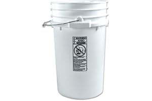 Letica 7 Gallon HDPE Bucket, White