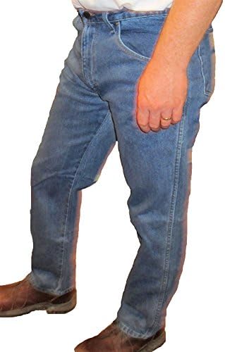 Rustler Regular Fit Jeans, Stonewashed, Straight Leg, 33 X 30