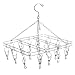 MyGift Stainless Steel 20 Clips Laundry Hanging Rack for Drying Clothes/Towels/Socks/Delicate Garments