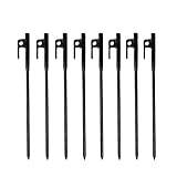 Azarxis Tent Stakes Pegs Heavy-Duty Forged Steel Metal Cast Wrought Iron 12 Inches - 8 Inches for Outdoors Camping Tents Rocky Place Snowfield Grassland Mountain Hard Ground with Hook Carry Bag