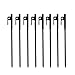 Azarxis Tent Stakes Pegs Heavy-Duty Forged Steel Metal Cast Wrought Iron 12 Inches - 8 Inches for Outdoors Camping Tents Rocky Place Snowfield Grassland Mountain Hard Ground with Hook Carry Bag primary