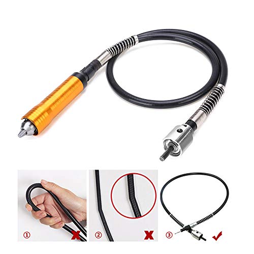 Wolfride 6mm Connecting Rod Flex Shaft Attachment with 0.3-6.5mm Universal Chuck Flex Shaft Rotary Tool - Thumbnail 5
