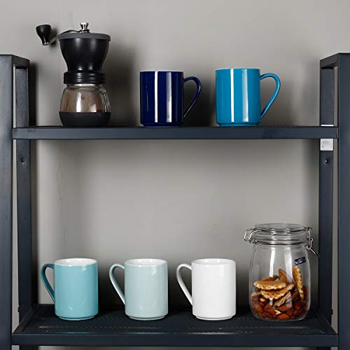 Sweese-603003-6er-Set-Kaffeebecher-aus-Porzellan-350-ml-Tasse-mit-groem-Henkel-fr-Heigetrnke-Blaue-Serie