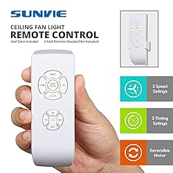 SUNVIE Caged Ceiling Fan with Lights Remote Control