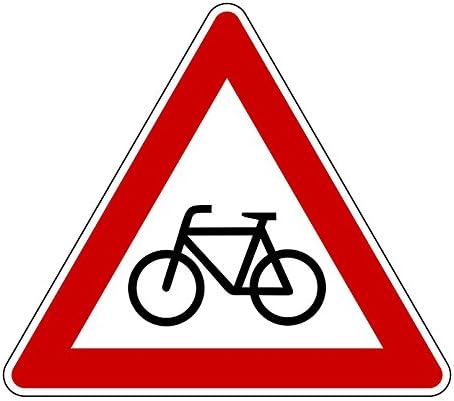 Amazon ラミネート27 X 24ポスター Traffic Sign Road Sign Shieldトラフィックroadストリートサインドライブ自動警告注意注意自転車選手attention自転車選手 アートフレーム ポスター オンライン通販