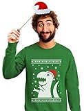 Big Trex Santa Ugly Christmas Sweater - Funny Xmas Sweatshirt with Xmas Prop