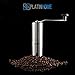 Stainless Steel Manual Coffee Grinder W/Ceramic Burr for Perfect Coffee Every Time - Quiet and Easy to Use, Perfect for Travel/Home - W/FREE Brush, Spoon, Pouch and E-book by PlatinHome
