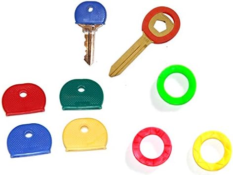 Premium Quality Color Coded Key id Caps (3 Neon Key Id Band & 4 Key Caps)