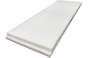 Foamma 1" x 24" x 72" (2 Pack) High Density Upholstery Foam Cushion, Seat Replacement, Upholstery Sheet, Foam Padding, Made in USA!